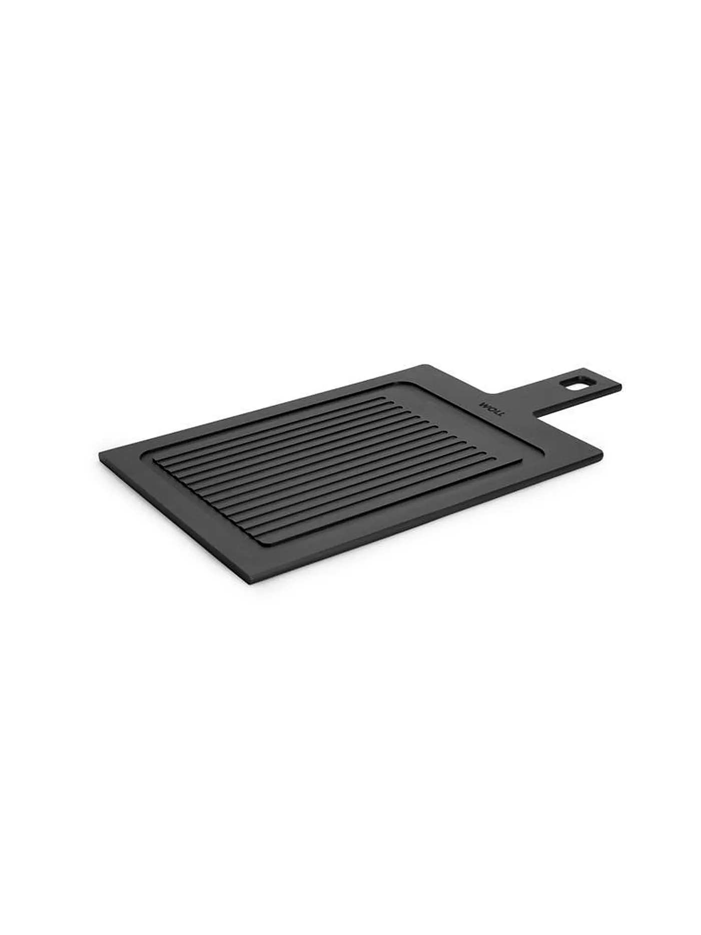 WOLL | Schneidebrett CUT and SERVE 44x23cm Schwarz mit Rillen Schwarz | 